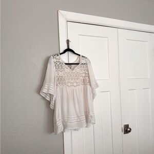 Knox Rose XXL White Lace Blouse